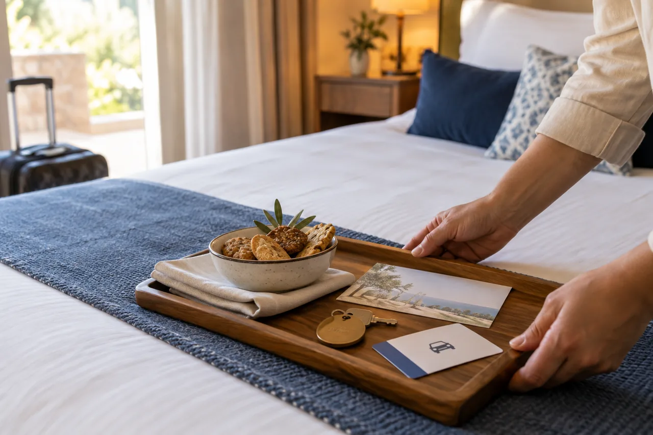 Welcome gift and benefits for a direct hotel booking