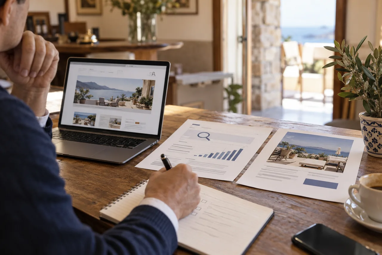 Website, SEO and advertising plans arranged by investment priority